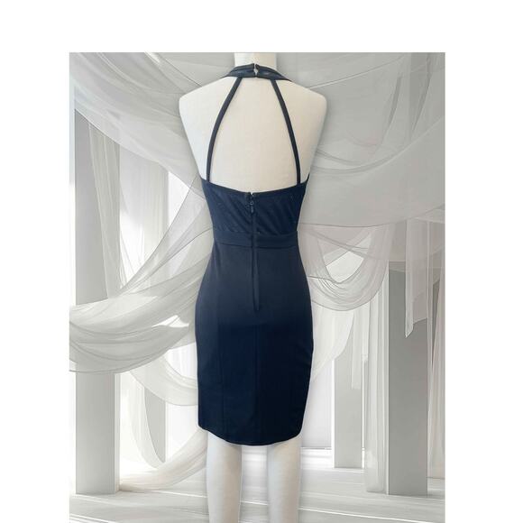 Midnight Nikibiki Cutout Illusion Mini Black Dress Size S - Picture 2 of 3